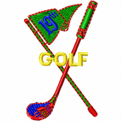 Golf Embroidery Design 8 Golf Embroidery Design 8